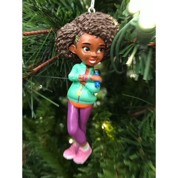 2 Karma's World Grant Girl Ornaments Christmas Tree - Microphone Dance NWT - Picture 6 of 8